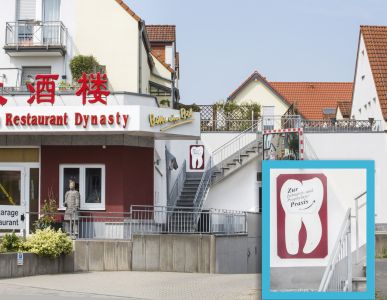 „Ihre Zahnarzt- und Prophylaxepraxis Dr. Alexa Frey - Milczewsky in Oberursel / Ober- stedten/Hochtaunus- leicht zu finden: neben dem (chinesisch - mongolischen) Restaurant „Dynastie“ über die Treppe auf die blühende Dachterrasse gehen bis zum Praxiseingang rechts. Hilfe gibt es links unten über die Sprechanlage an der weißen Briefkastenanlage. Schauen Sie doch mal rein und lernen Sie uns kennen: Tel.: 06172-35399 !